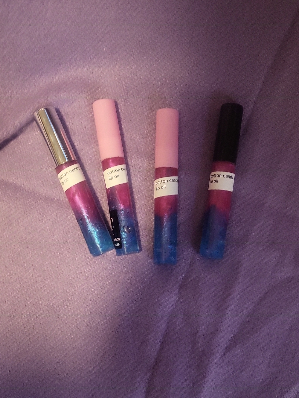 Cotton Candy Lip Oil - Pink & Blue Shimmer Handmade